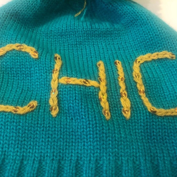 3 For $15Made Of Me Girls Green/Yellow Geek /Chic Sequin Dangling Pom Pom Beanie - Picture 5 of 10